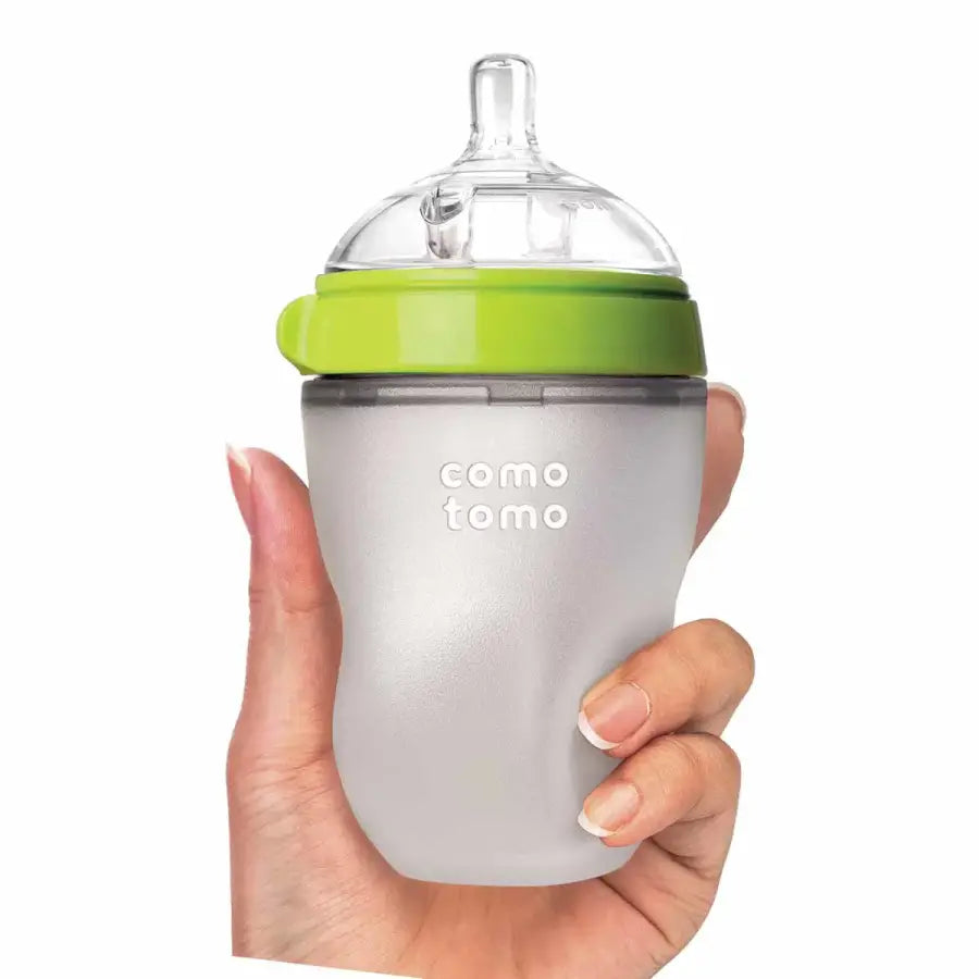 Comotomo Anti-Colic Silicone Baby Bottle Medium Flow Green 250 ml