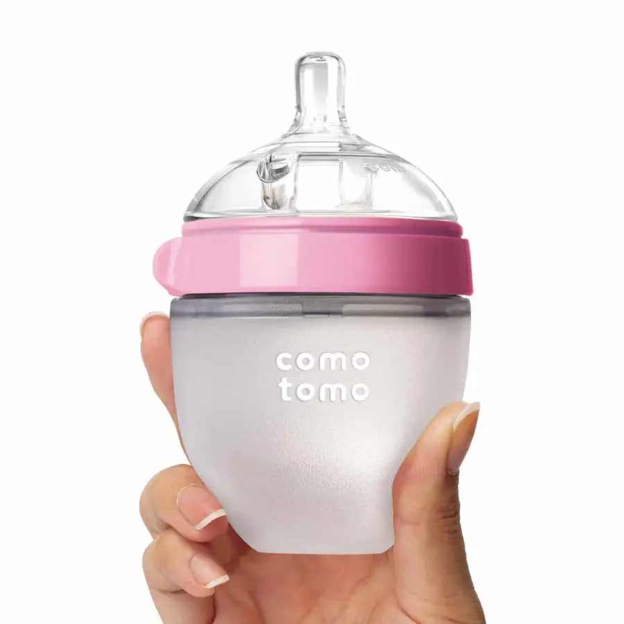 Comotomo Anti-Colic Silicone Baby Bottle Slow Flow Pink 150 ml