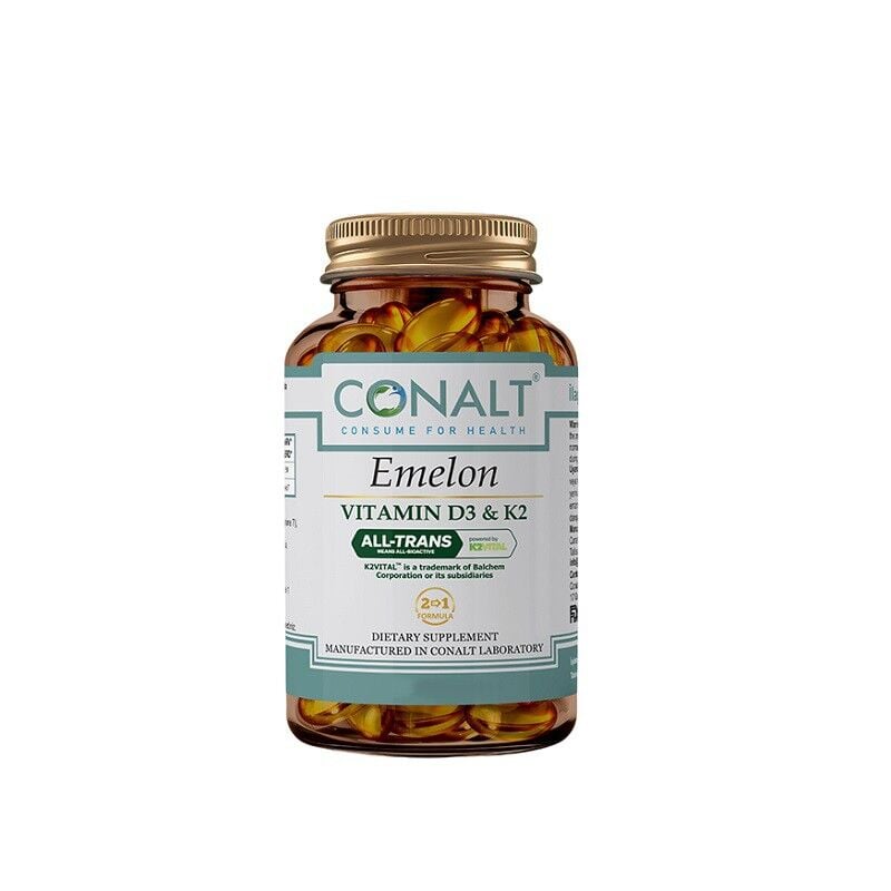 Conalt Emelon Vitamin D3 & K2 Support Supplement 120 Capsules