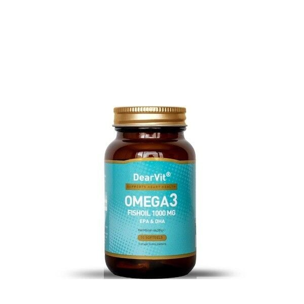 Dearvit Omega 3 Fish Oil 1000mg Dietary Supplement 50 Capsules