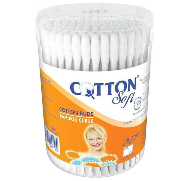 Cotton Soft Cotton Buds Daily Hygiene Swabs 100 Count