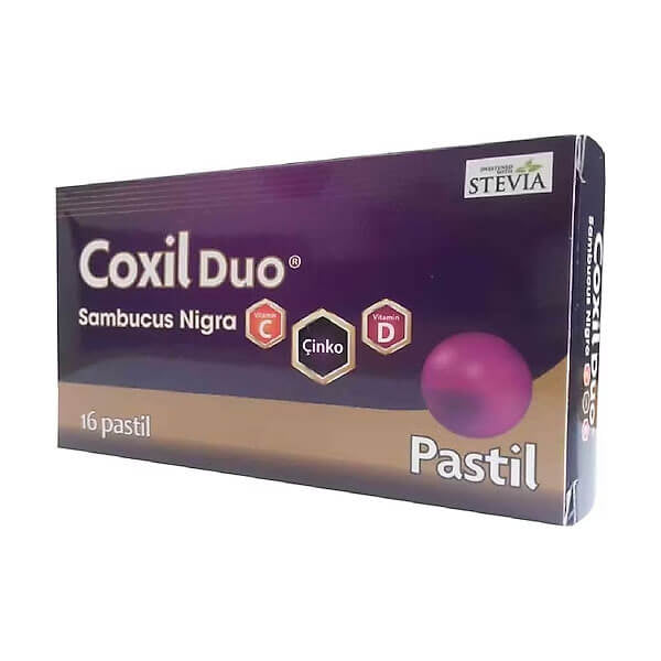 Coxil Duo Sambucus Nigra Zinc &amp; Vitamin C Lozenges 16 Count