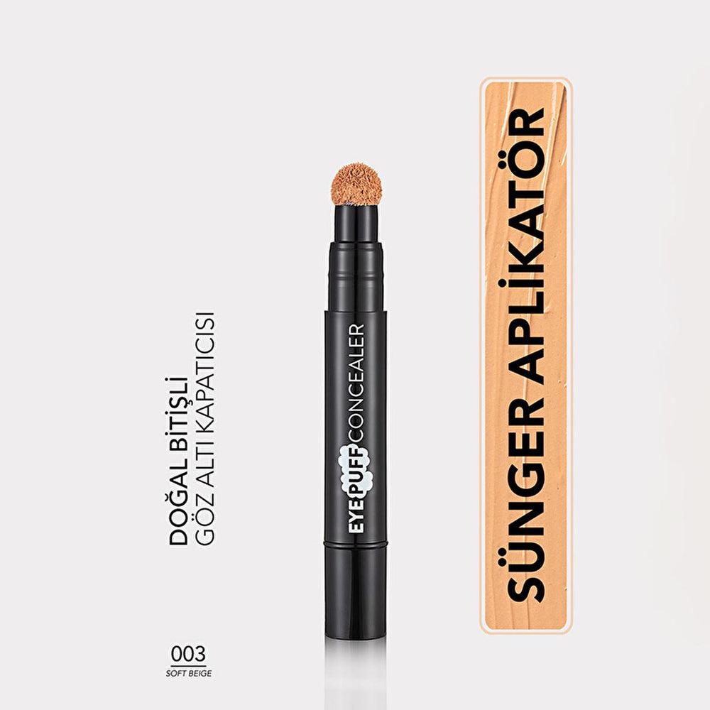Flormar Eye Puff Concealer - Soft Beige, Medium Coverage, Anti-Acne, Creamy Texture - view 4