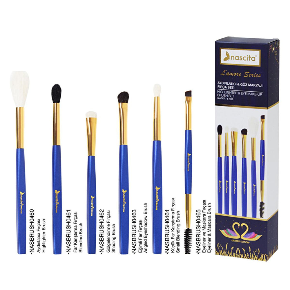 Nascita Makeup Brush Set - 6 Piece Professional Makeup Brushes for Everyday Use - Makeup Brush