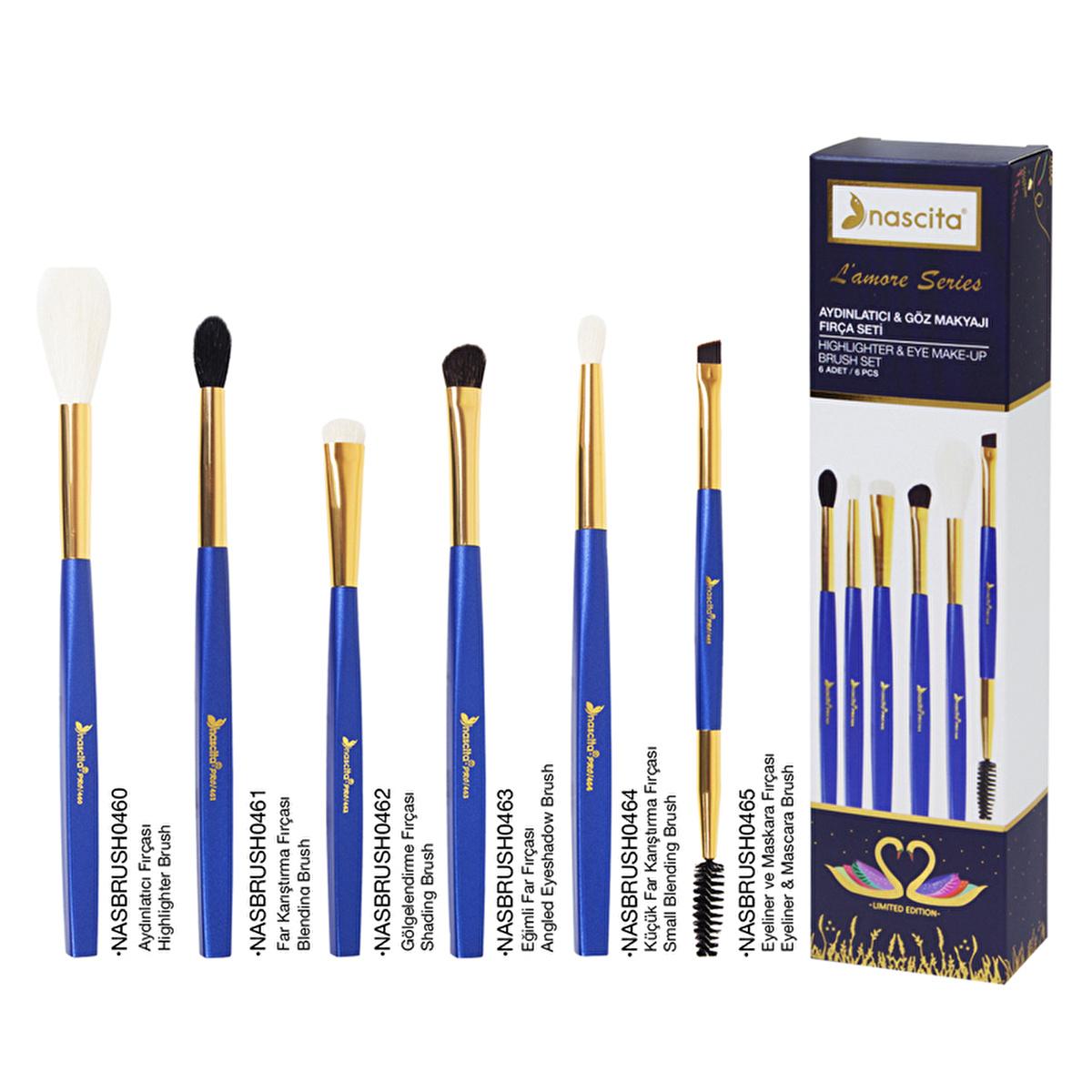 Nascita Makeup Brush Set - 6 Piece Professional Makeup Brushes for Everyday Use Nascita 6 Piece Makeup Brush Set for Professionals makeup brush set, professional makeup brushes, high-quality makeup brushes, 6-piece brush set, makeup tools, cosmetic brushes, makeup essentials, beauty products, Nascita, professional makeup, everyday makeup, makeup artists, beauty tools