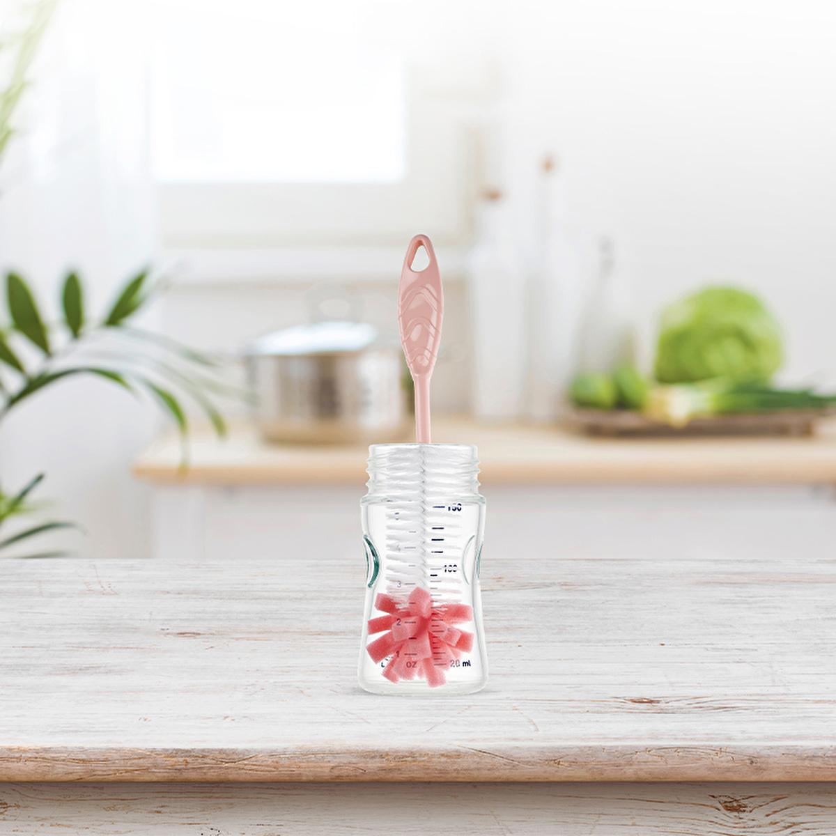 Babyjem Baby Bottle Brush - Spongy Tip, 360° Rotatable, 12.2 inches Long - Ideal for Newborns to Toddlers Baby Bottle Brush - Babyjem Spongy Tip, 360° Rotatable baby bottle brush, biberon temizleme fırçası, baby feeding cleaning tool, infant bottle cleaner, spongy bottle brush, newborn essentials, baby hygiene, feeding accessories, baby care, parenting essentials
