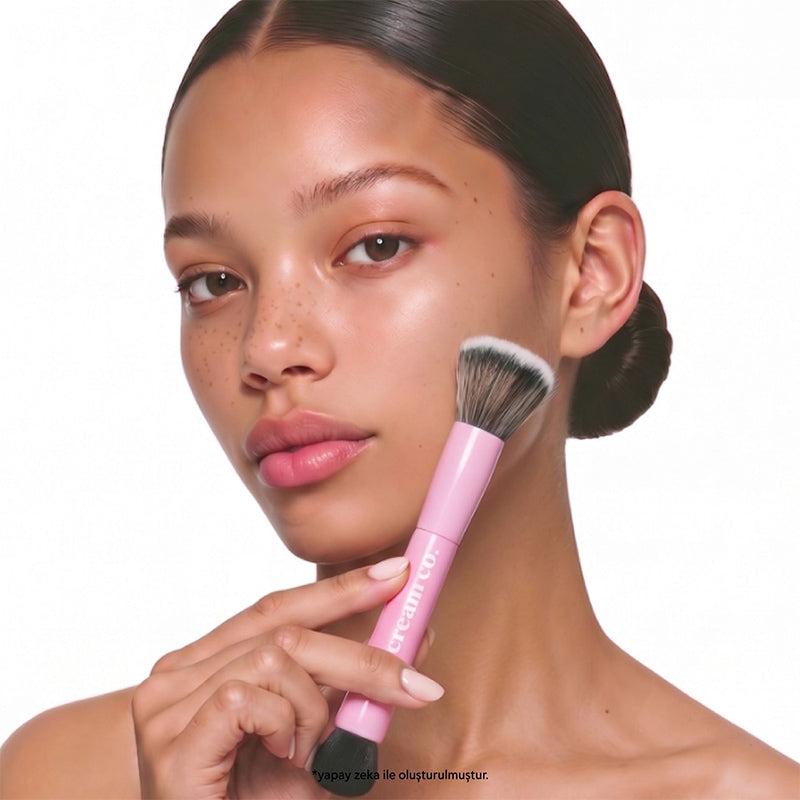 Cream Co. Dual-Ended Makeup Brush Multi-Functional Tool 1pc