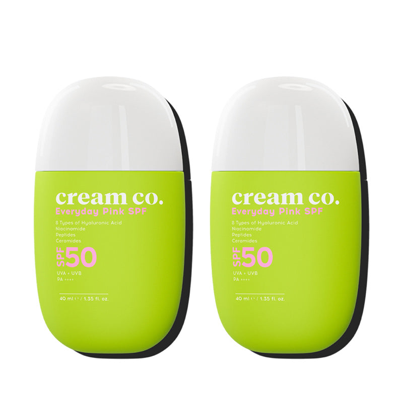 Cream Co. Everyday Pink SPF 50 Set Brightening Sunscreen 2x40ml