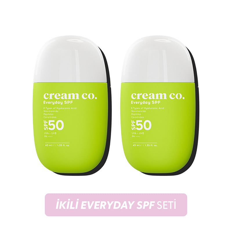 Cream Co. Everyday SPF 50+ Sunscreen Set Hydrating Duo 2-Pack