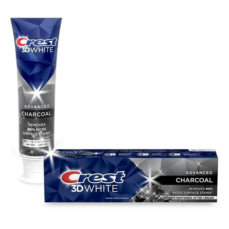 Crest 3D Advanced Charcoal Teeth Whitening Toothpaste 107g