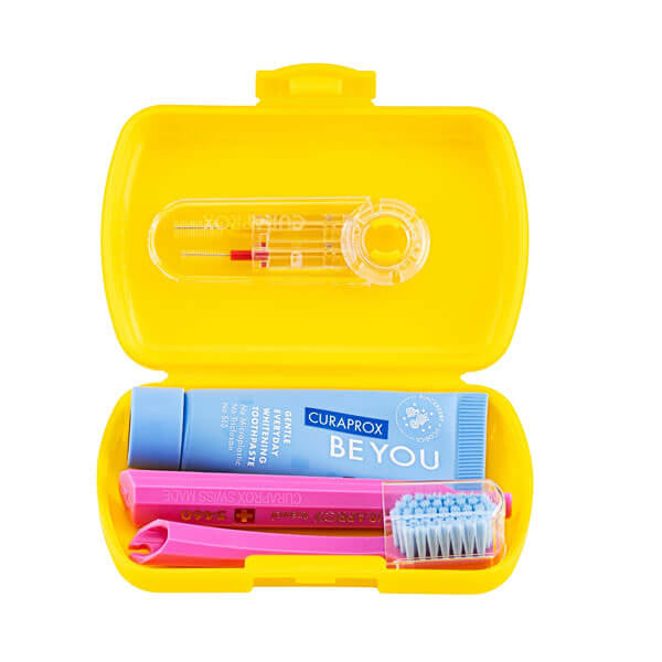 Curaprox Be You Travel Set Yellow Toothpaste & Toothbrush