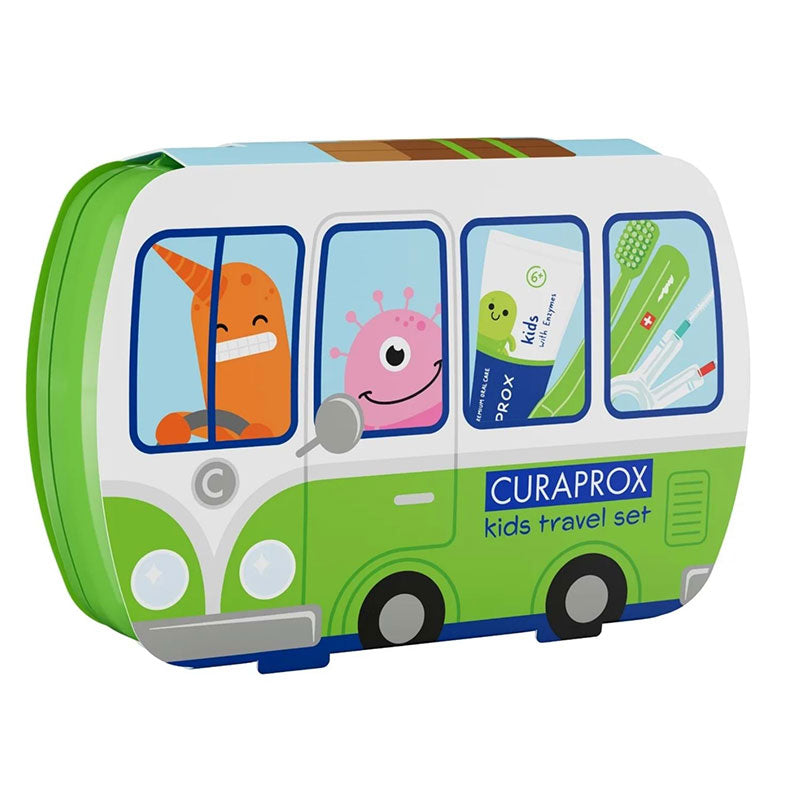 Curaprox Kids Travel Toothbrush & Paste Set Green