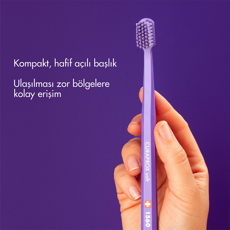 Curaprox CS 1560 Soft Toothbrush Gentle Plaque Removal 1 Count