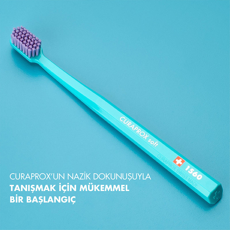 Curaprox CS 1560 Soft Toothbrush Gentle Plaque Removal 1 Count