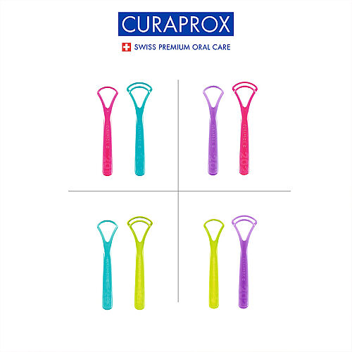 Curaprox Tongue Cleaner Set for Fresh Breath 2 Pack