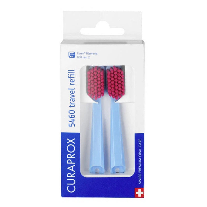 Curaprox Travel Set 5460 Replacement Toothbrush Heads 2 Pack