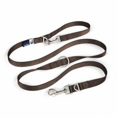 Curli Nylon Adjustable Dog Leash Brown Large 1pc