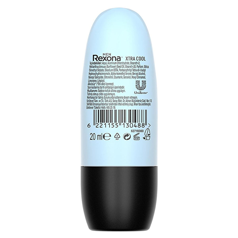 Rexona Men Xtra Cool Mini Roll On Deodorant for Men - 48 Hour Protection, Travel Size Rexona Men Xtra Cool Deodorant - 48 Hour Protection Men's Deodorant, Roll-on Deodorant, 48-hour Protection, Rexona Men Xtra Cool, Mini Deodorant for Travel, Men's Personal Care, Long Lasting Deodorant, Travel Size Deodorant, Active Men's Deodorant, Fresh Deodorant