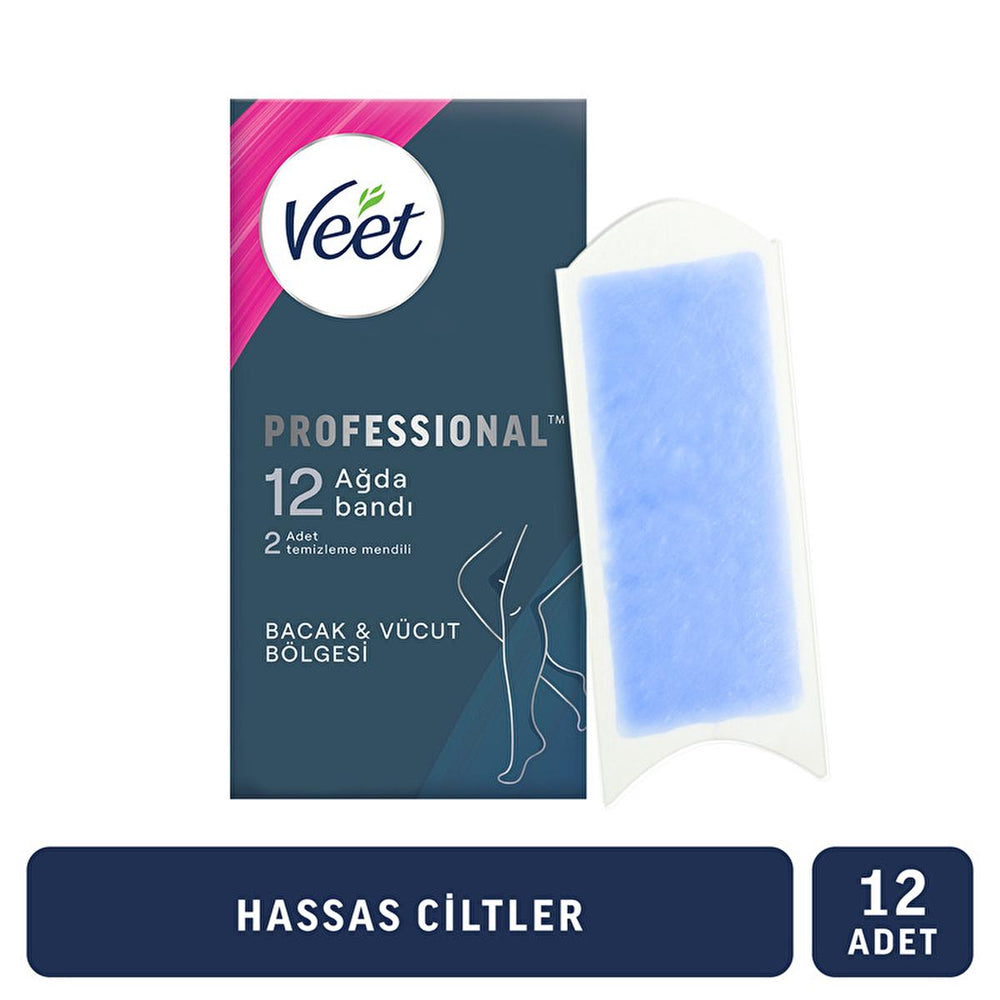 Veet Professional Wax Strips for Hair Removal - Sensitive Skin, Easy-Gelwax Technology, 12 Count - view 7