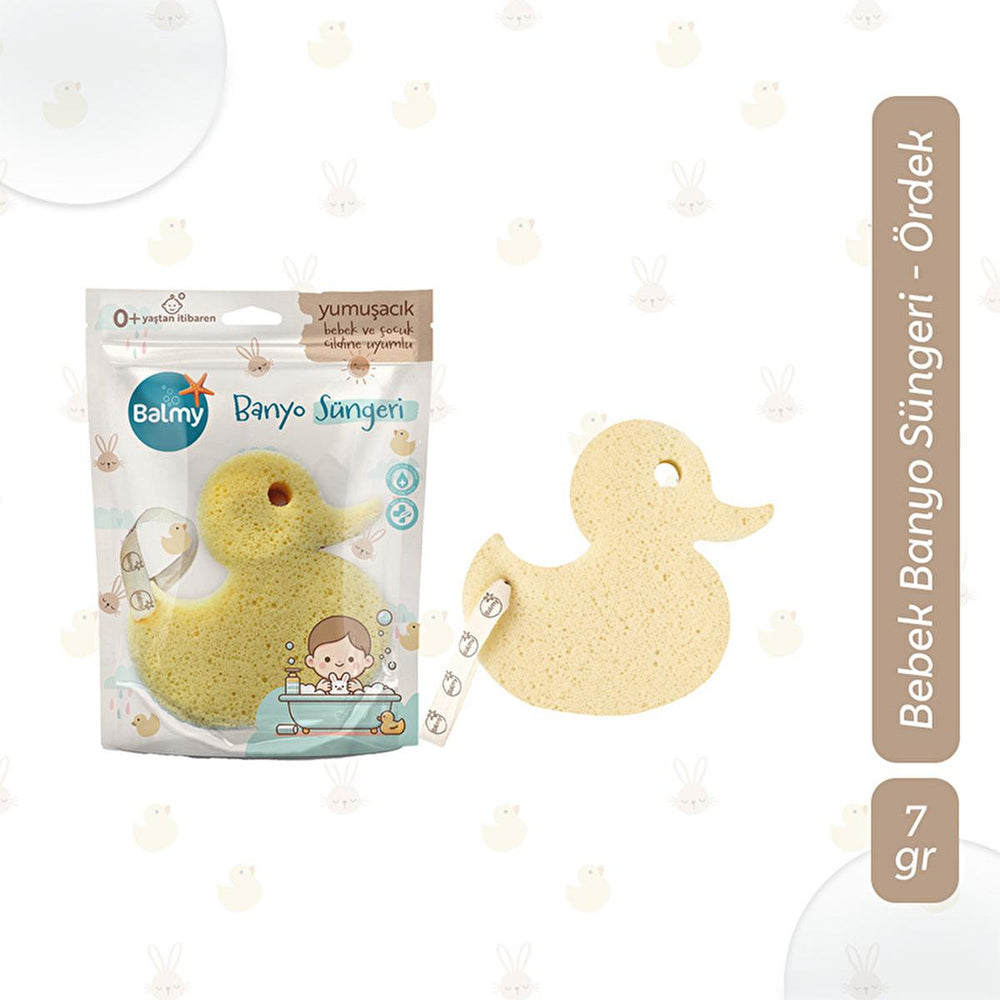 Balmy Baby Bath Sponge - Soft, Natural, and Hypoallergenic for Sensitive Skin - Baby Care