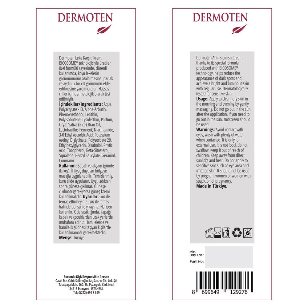 Dermoten Brightening & Even Tone Cream 50 ml