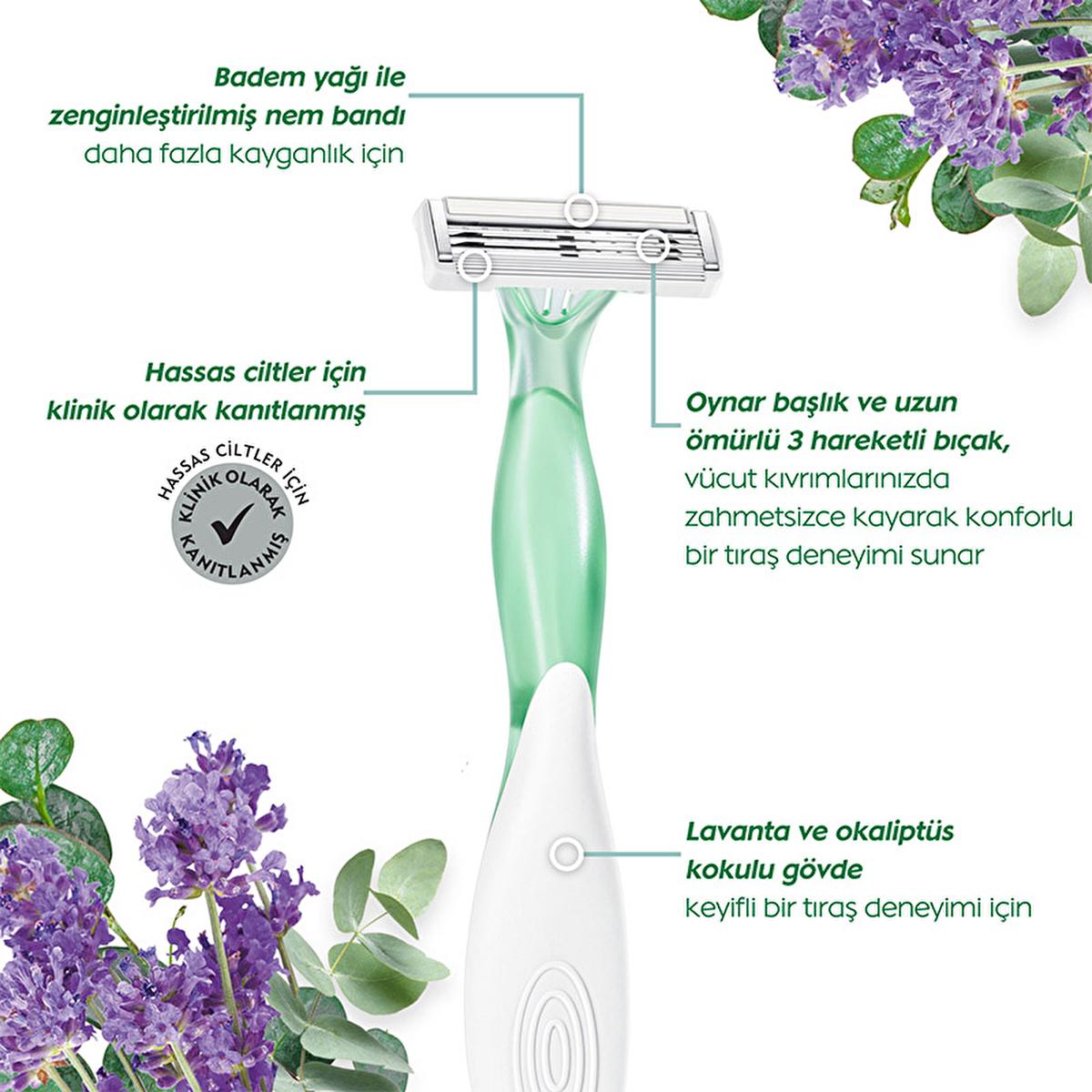 Bic Women&#39;s Razors - Soleil Escape 3-Blade Disposable Razors for Women with Lavender &amp; Eucalyptus Scent Bic Women&#39;s Razors - 3-Blade Disposable with Lavender &amp; Eucalyptus Women&#39;s Razors, Spa-inspired Shaving, Sensitive Skin Shaving, Disposable Razors for Women, Scented Shaving Products, Lavender Shaving Products, Eucalyptus Scented Razors, Comfortable Shaving, Smooth Shaving Experience, Personal Care, Shaving Essentials, Women&#39;s Grooming, Bic Razors