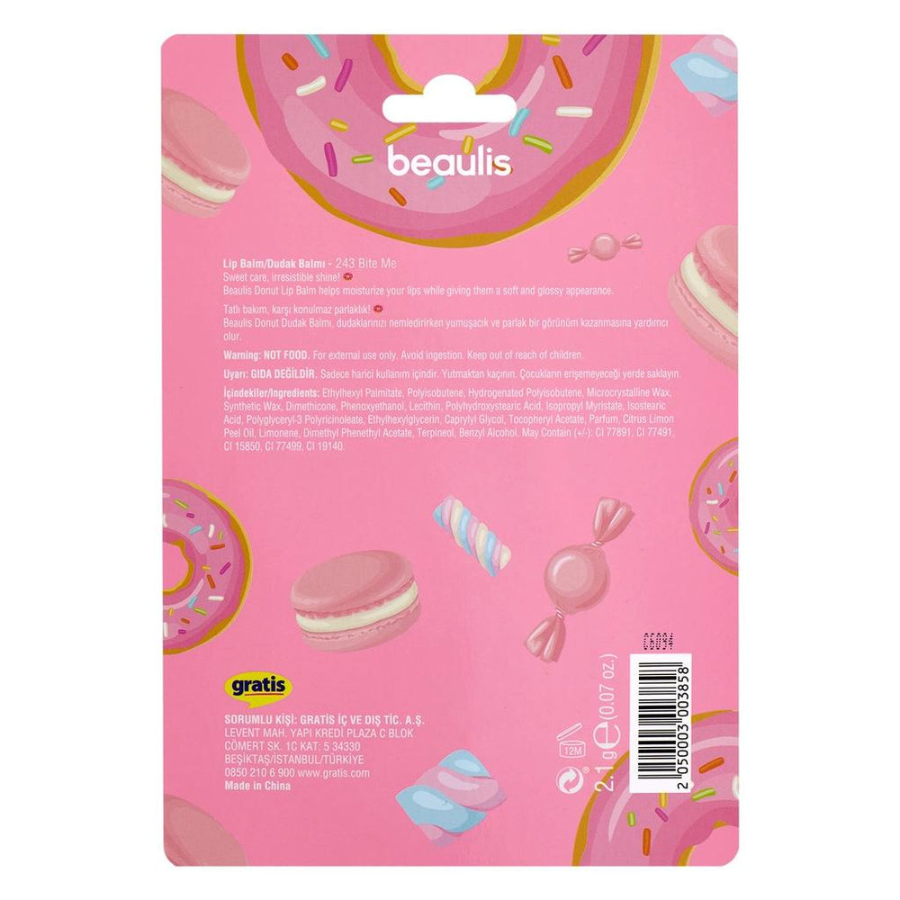 Beaulis Donut Lip Balm 243 Bite Me Hydrating Shine 4g