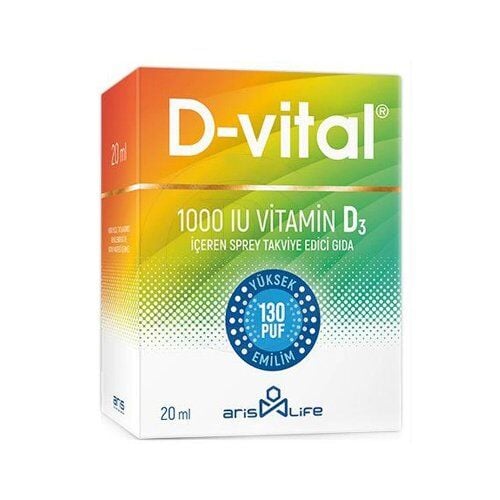 Aris Life D Vital D3 1000IU Vitamin D3 Spray 20ml