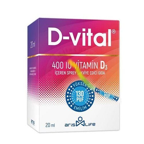 Aris Life D Vital D3 Vitamin D3 400IU Daily Support Spray