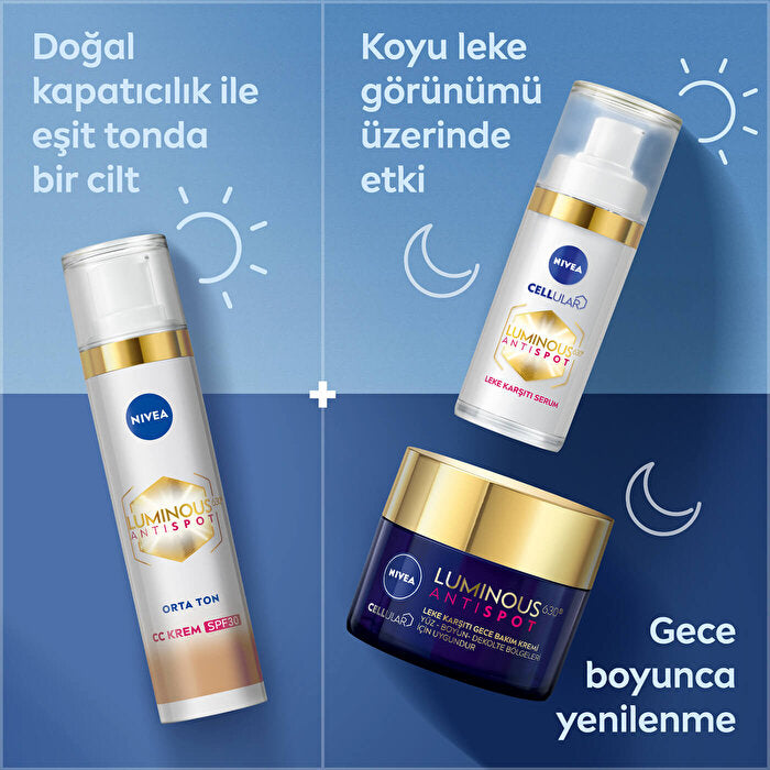 NIVEA Luminous630 Dark Spot CC Cream Medium Tone - SPF30 | 40ml