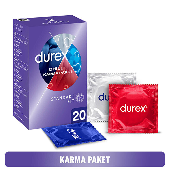 Durex Chill Condoms - Ultra-Thin &amp; Cooling Sensation | 20 Pack