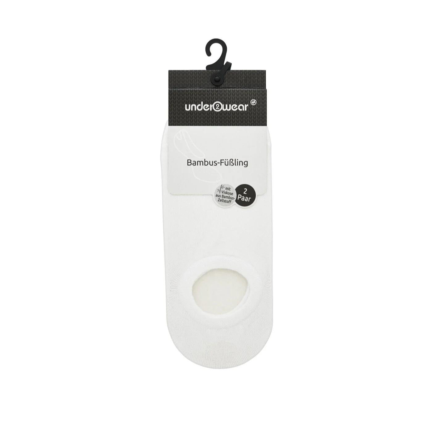 Underwear Bamboo Socks Soft &amp; Breathable White - 2 Pairs