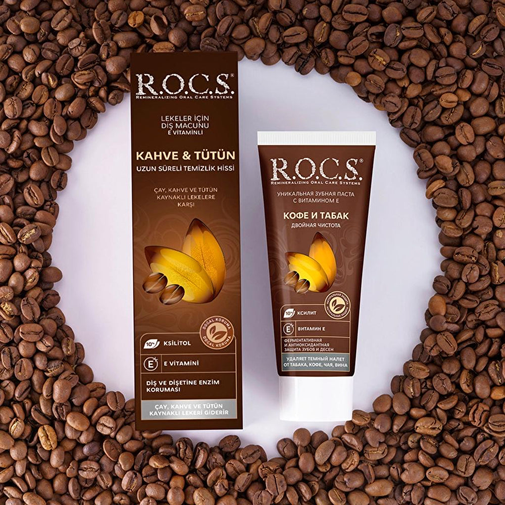 Rocs Coffee & Tobacco Stain Removal Toothpaste 74g