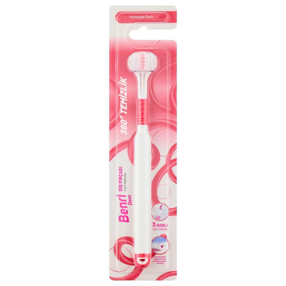Benri Dent Komple Diş Fırçası Pembe (Yumuşak)