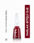 Flormar Nail Enamel Dark Red - Intense Pigment for Beautiful Nails | 0.4 fl oz - view 3