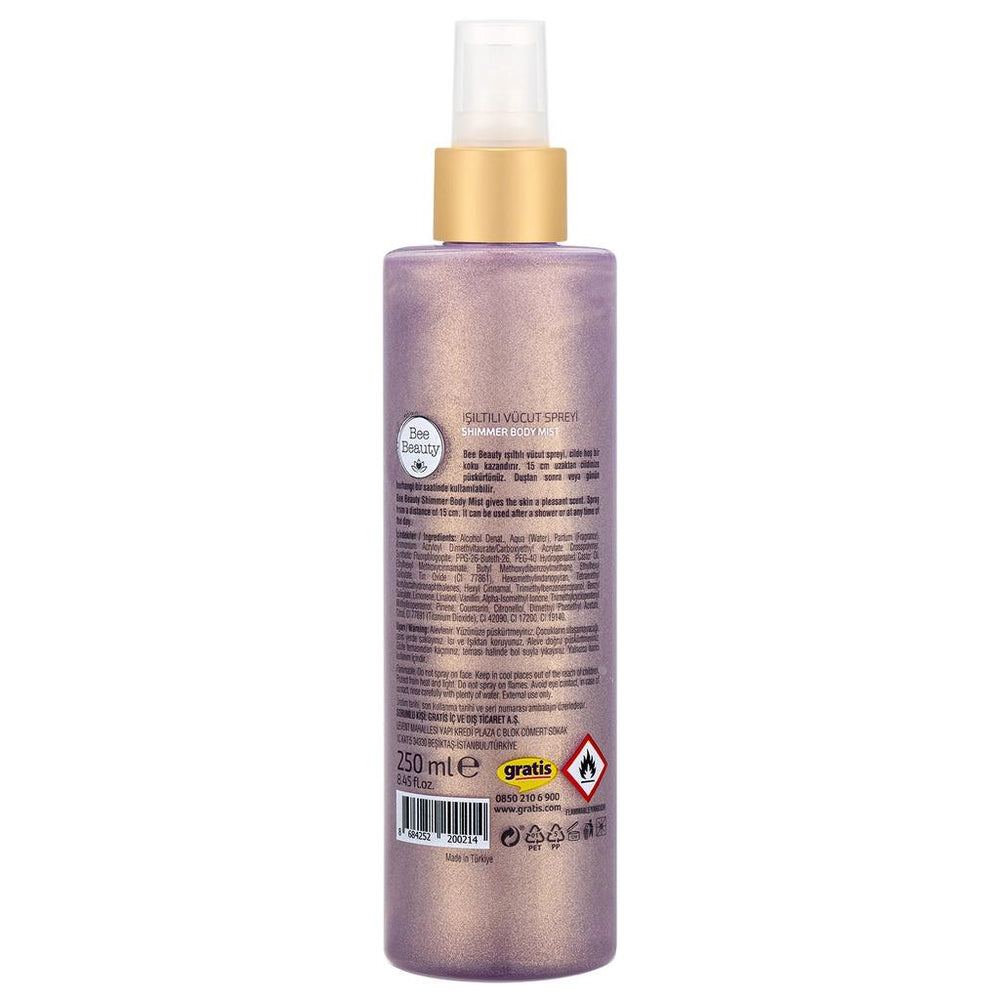 Bee Beauty Violet Shimmering Body Mist for Glowing Skin 250ml