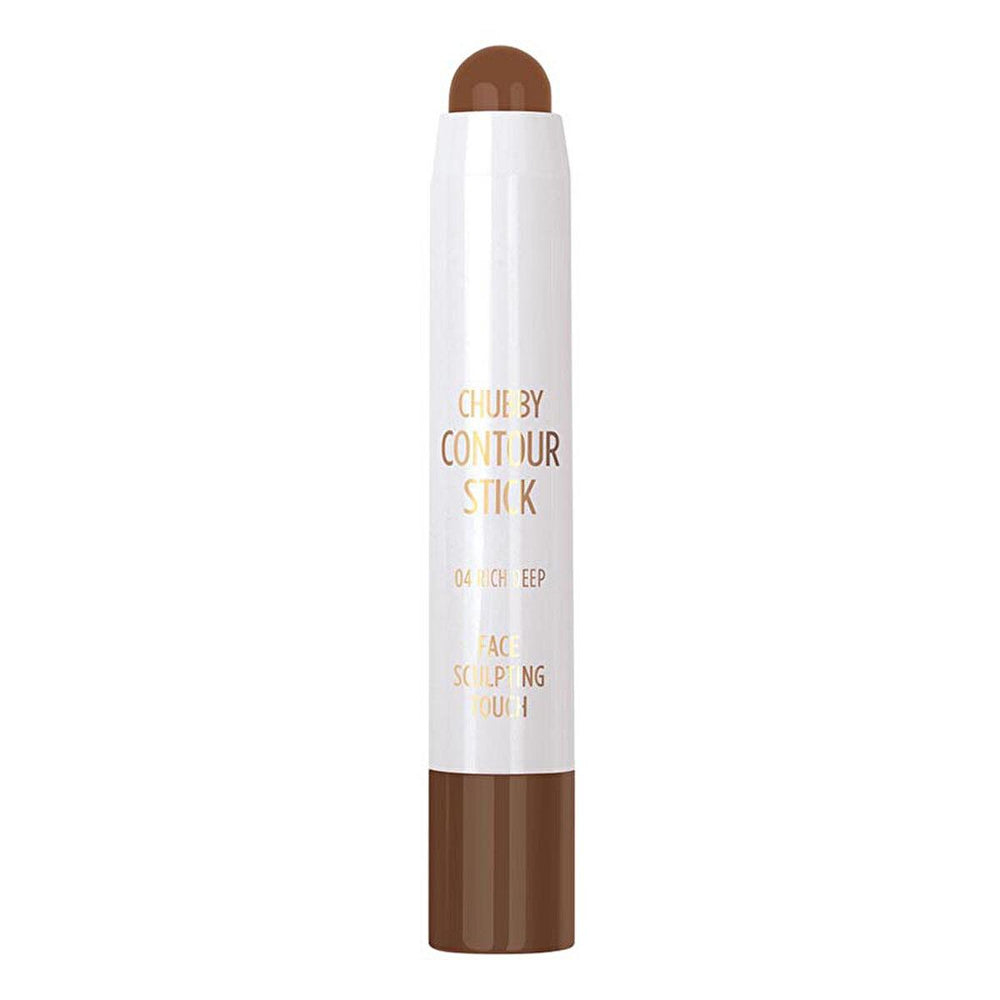 Golden Rose Chubby Contour Stick 04 Rich Deep - Vegan Contouring Makeup for Facial Sculpting - Face Powder