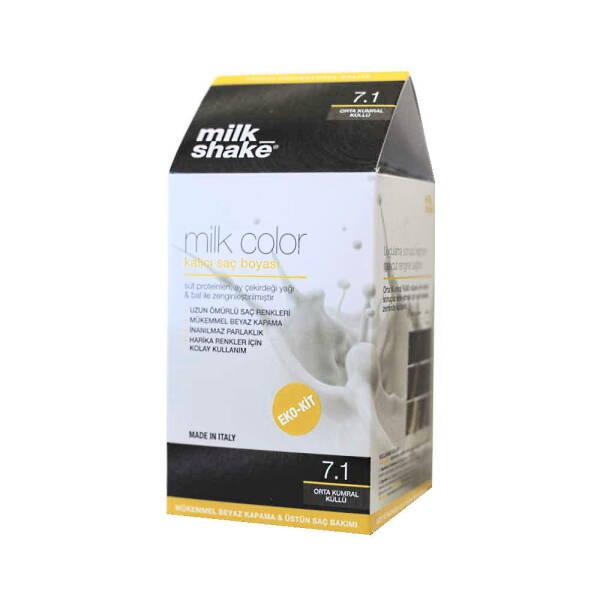 Milk Shake 7.1 Orta Kumral Küllü Hair Dye - Long Lasting, Nourishing At-Home Hair Coloring Kit Milk Shake 7.1 Hair Dye - Long Lasting Color hair dye, at home hair coloring, 7.1 Orta Kumral Küllü hair color, long-lasting hair color, nourishing hair dye, Milk Shake hair products, hair care, beauty products, at-home beauty solutions, hair coloring kit, DIY hair dye