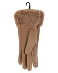 Eklips Mink Faux Suede Gloves for Cold Weather