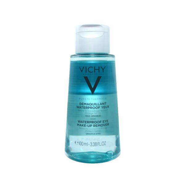 vichy waterproof eye make-up remover 100ml, vichy eye make-up remover on cotton pad Vichy Waterproof Eye Make-Up Remover - Gentle Formula | 100ml Vichy Waterproof Eye Make-Up Remover - 100ml vichy, eye-makeup-remover, waterproof-makeup-remover, makeup-removal, women, gentle-formula, easy-use, face-cleanser, ai-generated, skincare