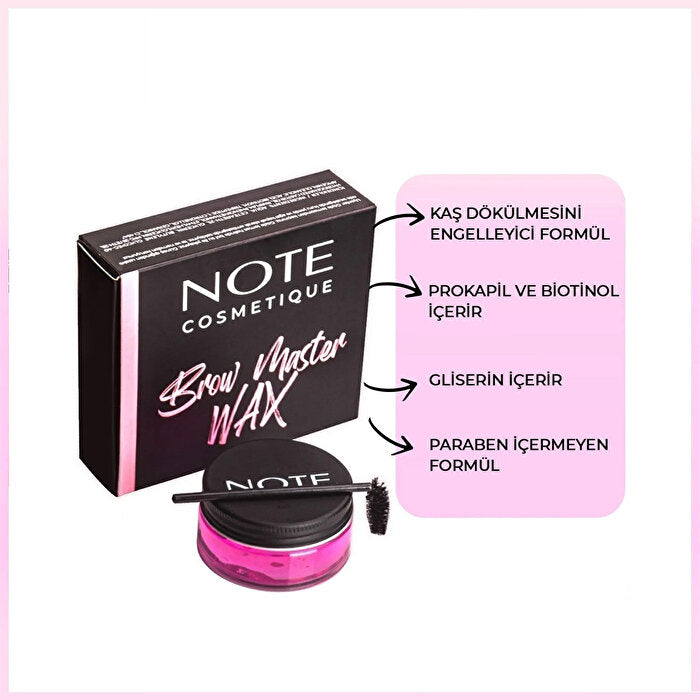 Note Cosmetics Brow Master Eyebrow Stabilizer & Shaper Colorless WAX - view 2