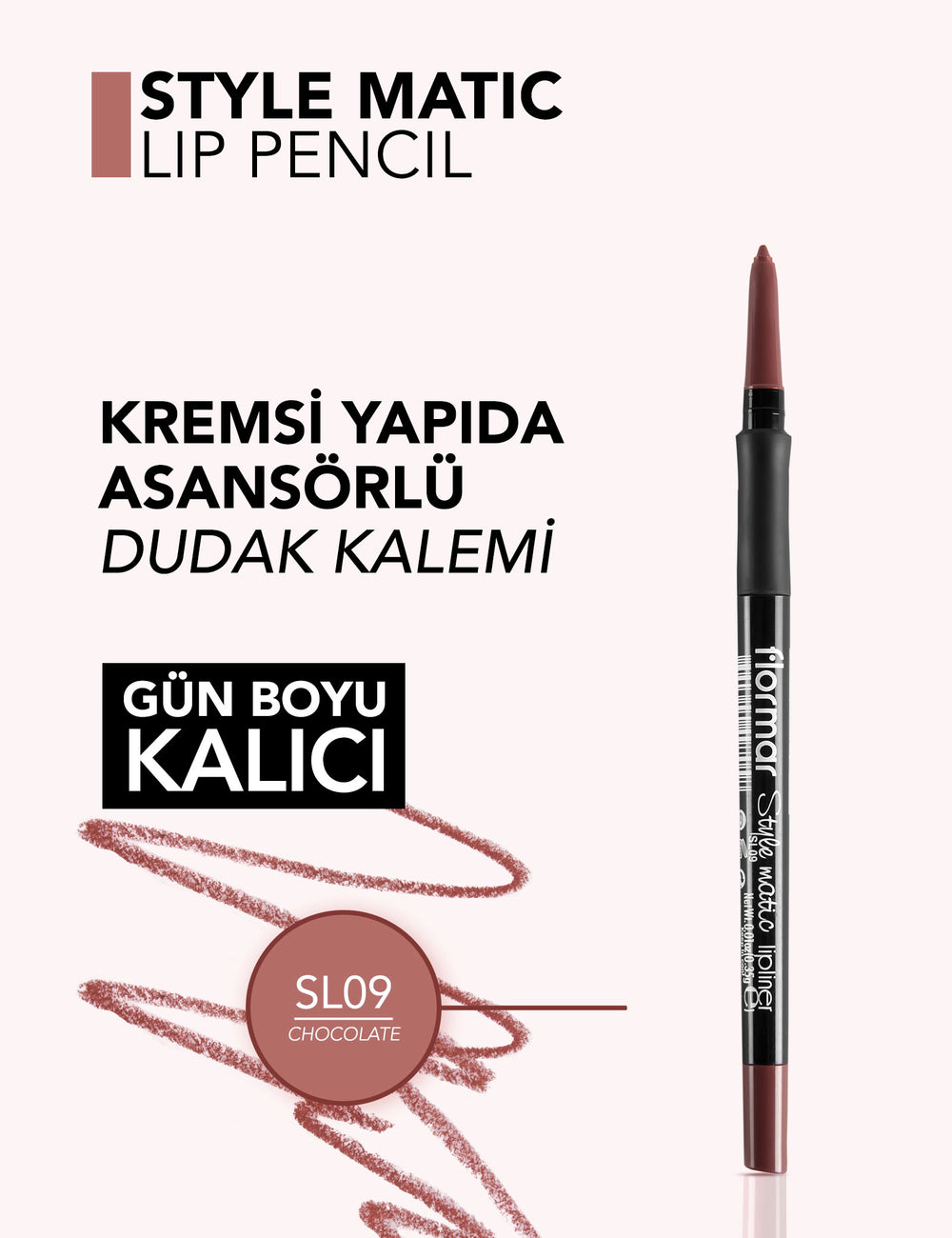 Flormar Stylematic Matte Waterproof Lipliner Pencil
