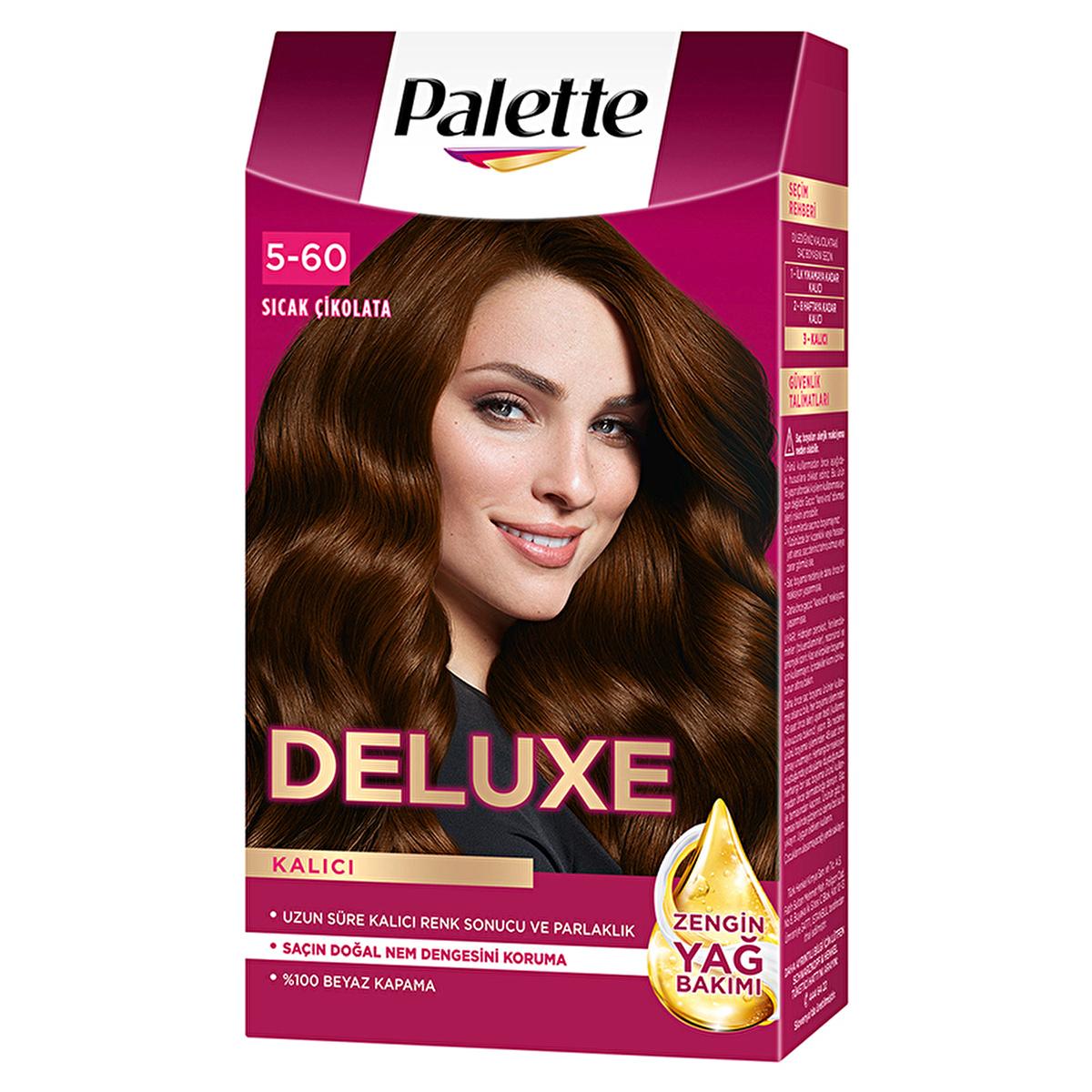 Palette Deluxe Warm Chocolate Hair Dye 5-60 - Long-Lasting, Nourishing Hair Color Palette Deluxe Warm Chocolate Hair Dye - Long Lasting Color hair dye, long-lasting hair color, nourishing hair dye, Warm Chocolate hair color, Palette Deluxe hair dye, hair color, hair care, cosmetic, beauty product, brown hair dye, chocolate hair color