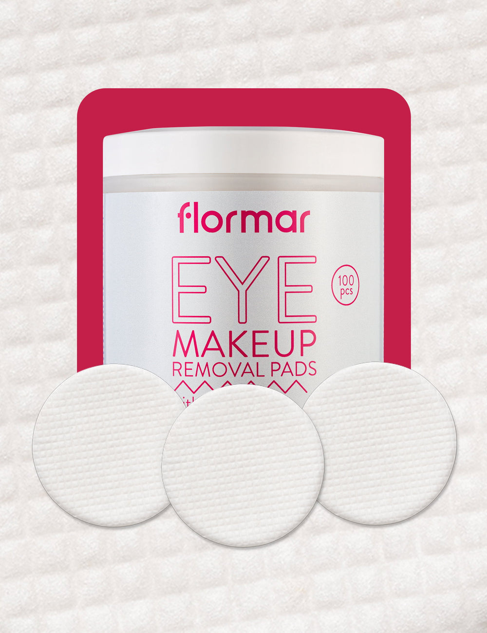 Flormar Aloe Vera & Glycerin Eye Makeup Remover Pads 100 Count