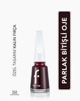 Flormar Nail Enamel Intense Pigmented Polish 352 Blackstar Red | 10ml - view 2