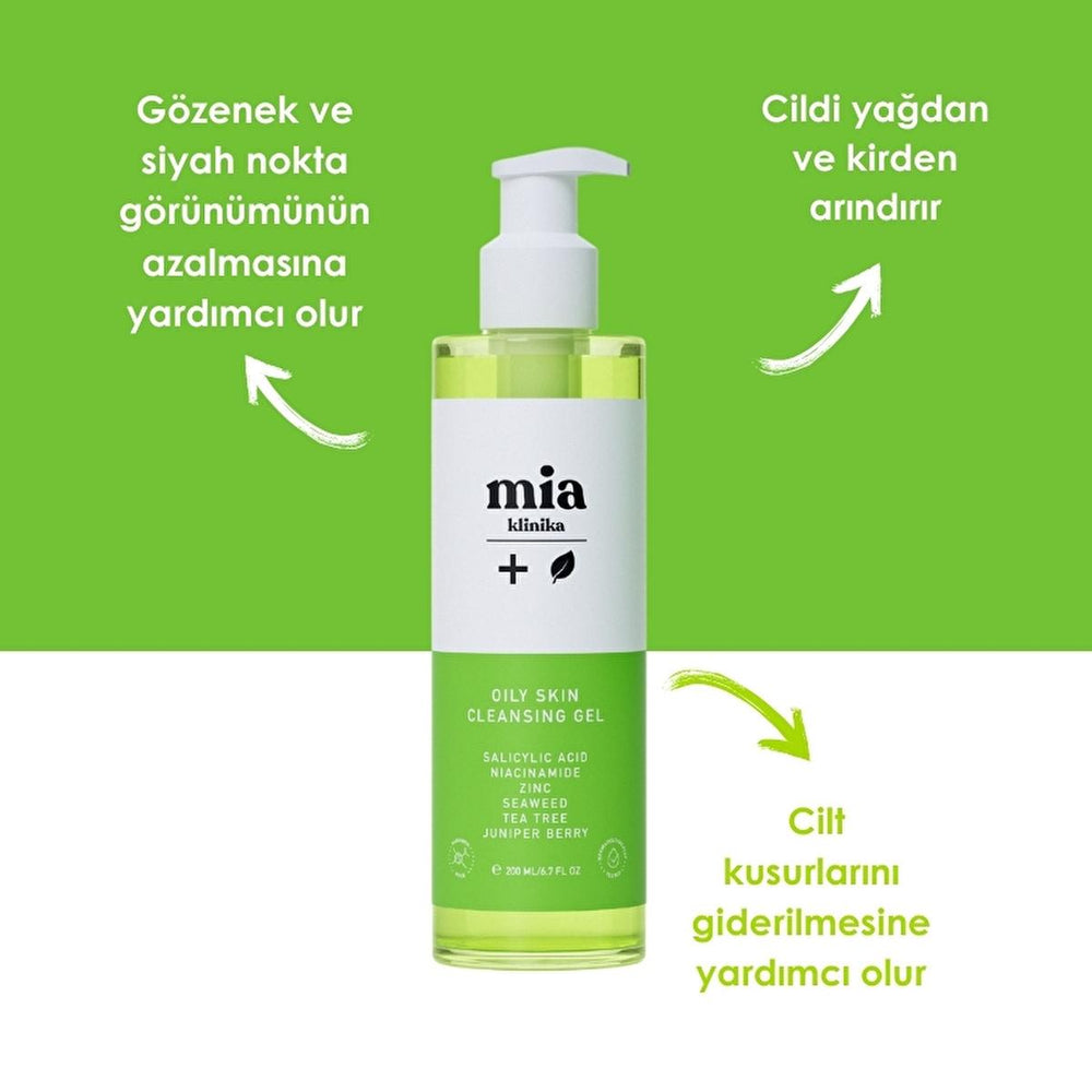 Mia Klinika Face Wash Gel for Oily and Acne-Prone Skin - Gentle, Effective Cleanser for Minimizing Pores and - Cleanser