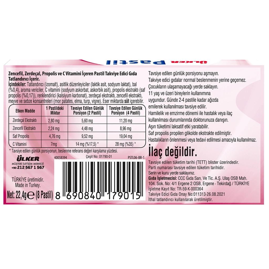 Ulker Ginger Turmeric Propolis Lozenges 8 Count