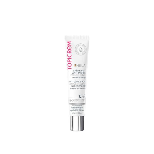 Topicrem Mela Anti-Dark Spot Night Cream: Gentle Peeling, Reduce Hyperpigmentation, Brighten & Even Skin Tone - 40ml Topicrem Mela Night Cream: Reduce Dark Spots & Brighten Skin anti-dark spot night cream, melanin reduction cream, gentle peeling night cream, hyperpigmentation treatment, skin brightening night cream, Topicrem Mela, night cream for dark spots, exfoliating night cream, anti-dark spot, night cream, gentle peeling, hyperpigmentation, skin brightening, Topicrem, exfoliating, skin care, dark spots