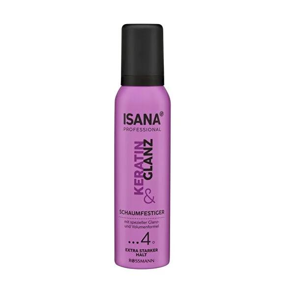 Isana Professional Keratin Hair Styling Mousse - Strong Hold, Nourishing, 5.07 fl oz Isana Professional Keratin Hair Mousse - Strong Hold hair styling mousse, keratin hair care, strong hold styling, dermatologically tested, Isana Professional, hair care products, nourishing hair products, lightweight hair mousse, styling products for fine hair, volumizing hair products