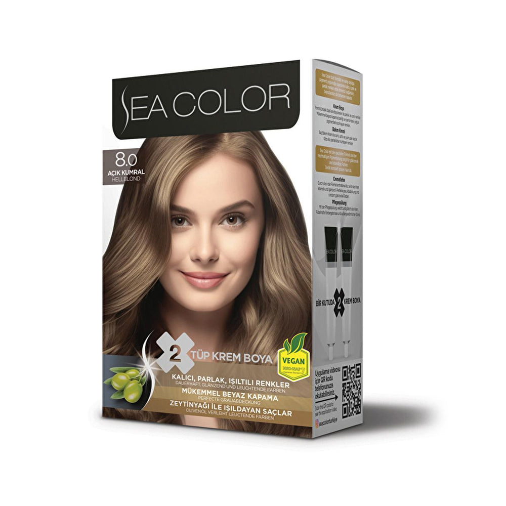Sea Color Set Hair Dye - Olive Oil Infused, 100% Gray Coverage, Lasting Color - Hair Dye